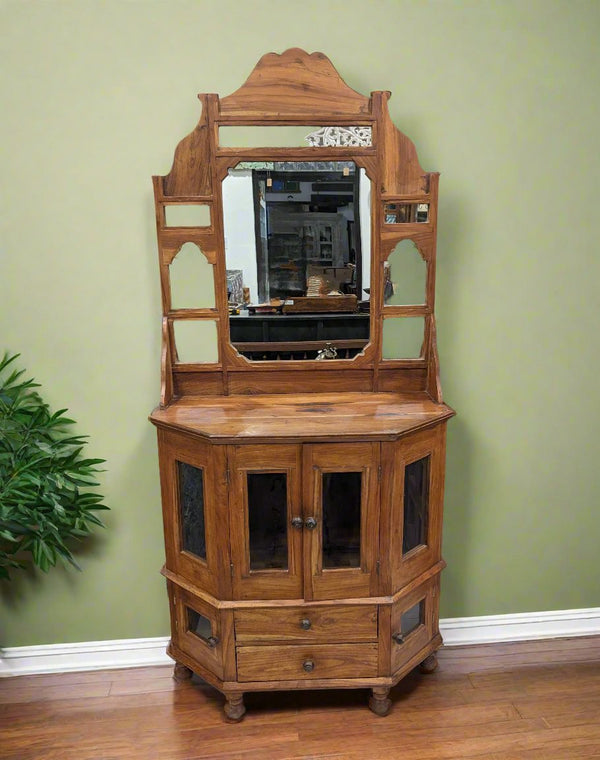 Teak Vintage Dresser/multi purpose storage with mirror