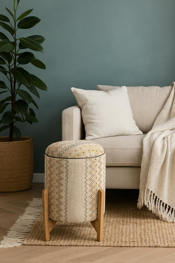 Embroidered Ottoman Available Online Only