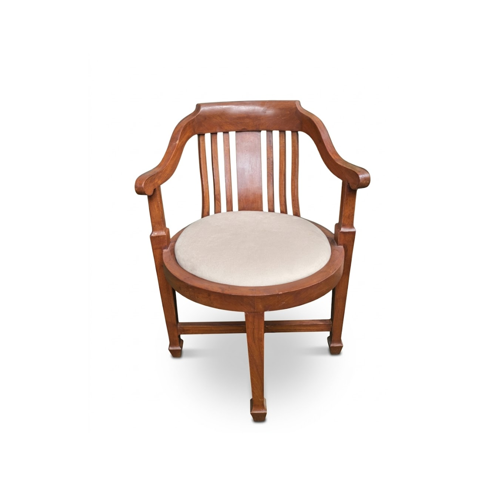 Branton Solid Wood Accent Chair with Fabric Seat