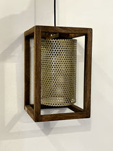 Load image into Gallery viewer, Gold and wood Pendant Light
