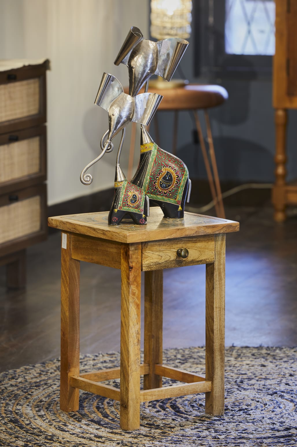 Side Table With a Tile Finish Top