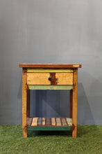 Load image into Gallery viewer, Distressed Finish Reclaimed Wood Side Table
