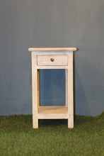 Load image into Gallery viewer, Off White Distressed Finish Side Table
