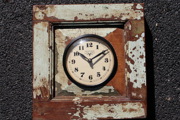 Upcycled Distressed Clock