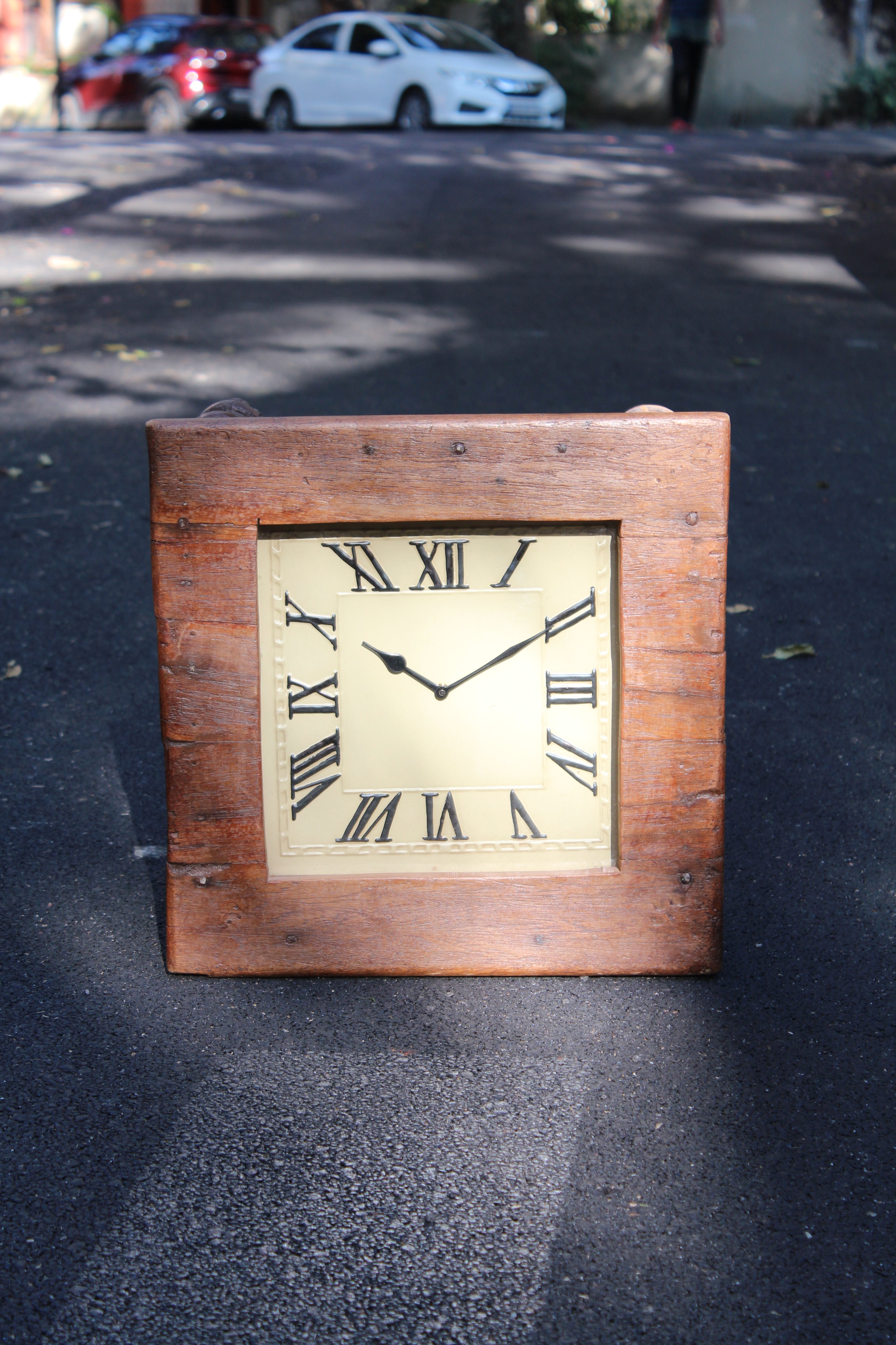 Wooden Stool Clock