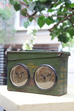 Load image into Gallery viewer, Upcycled Army Box Double Clock
