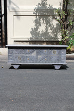 Load image into Gallery viewer, Grey Trunk with Metal Embellishments
