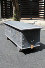 Load image into Gallery viewer, Grey Trunk with Metal Embellishments
