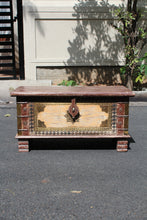 Load image into Gallery viewer, Brown Trunk with Metal Embellishments
