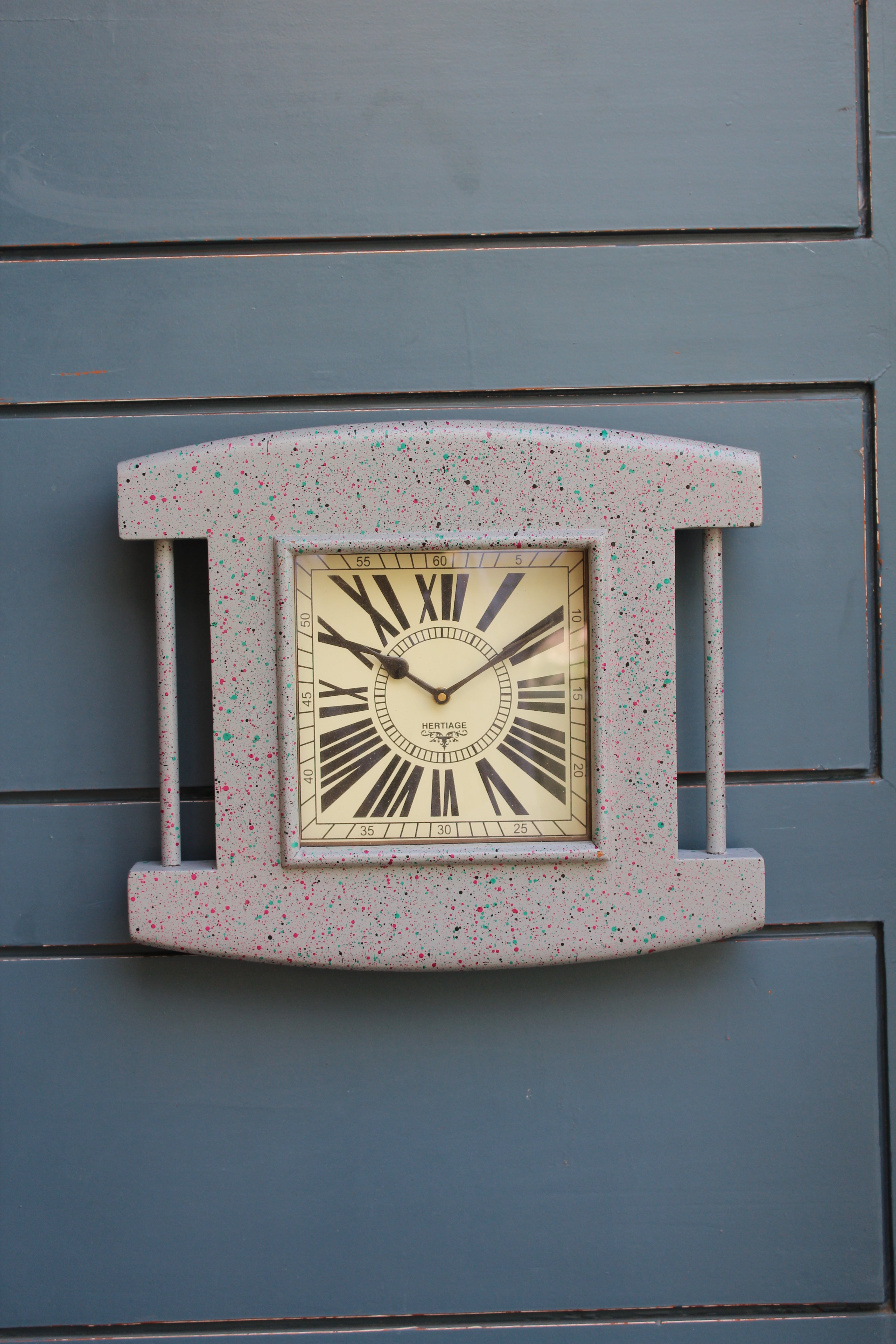 Speckled Grey Frame Clock