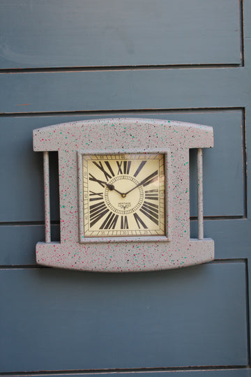 Speckled Grey Frame Clock