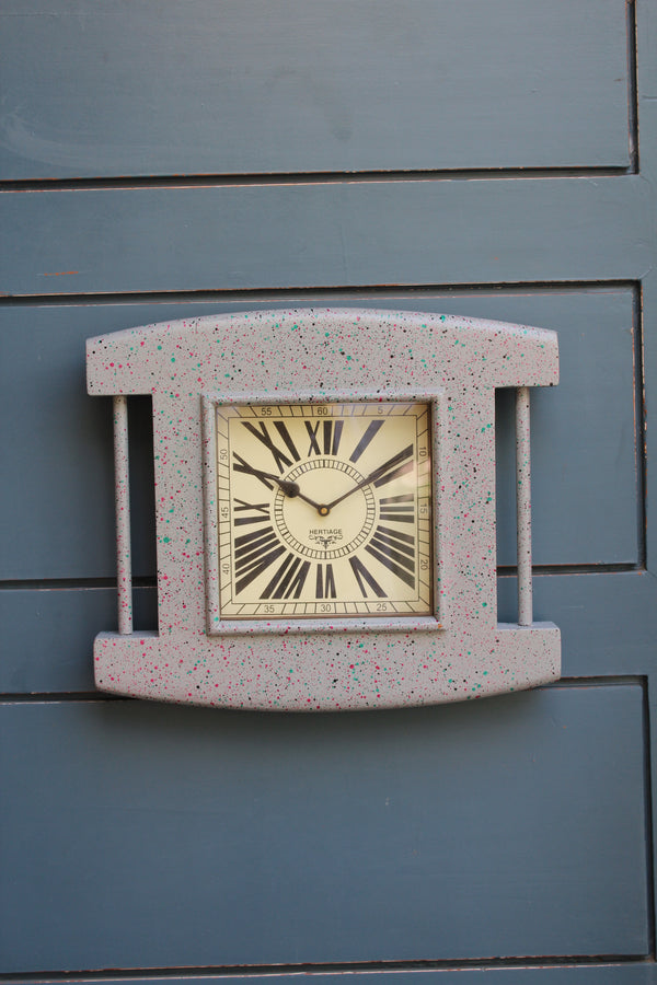 Speckled Grey Frame Clock