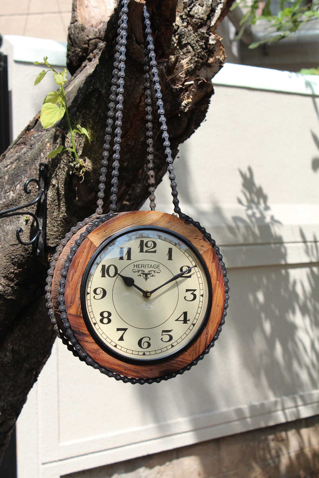 Double-Sided Hanging Clock