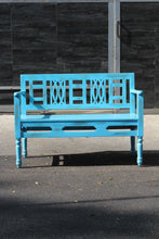 Load image into Gallery viewer, Blue Wooden Bench
