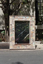 Load image into Gallery viewer, Rectangle Reclaimed Wooden Blocks Mirror
