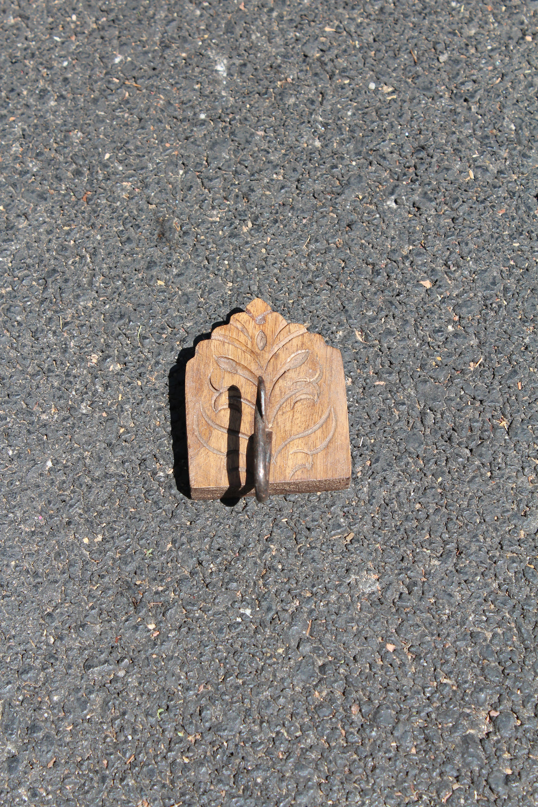 Carved Wooden Single Hook