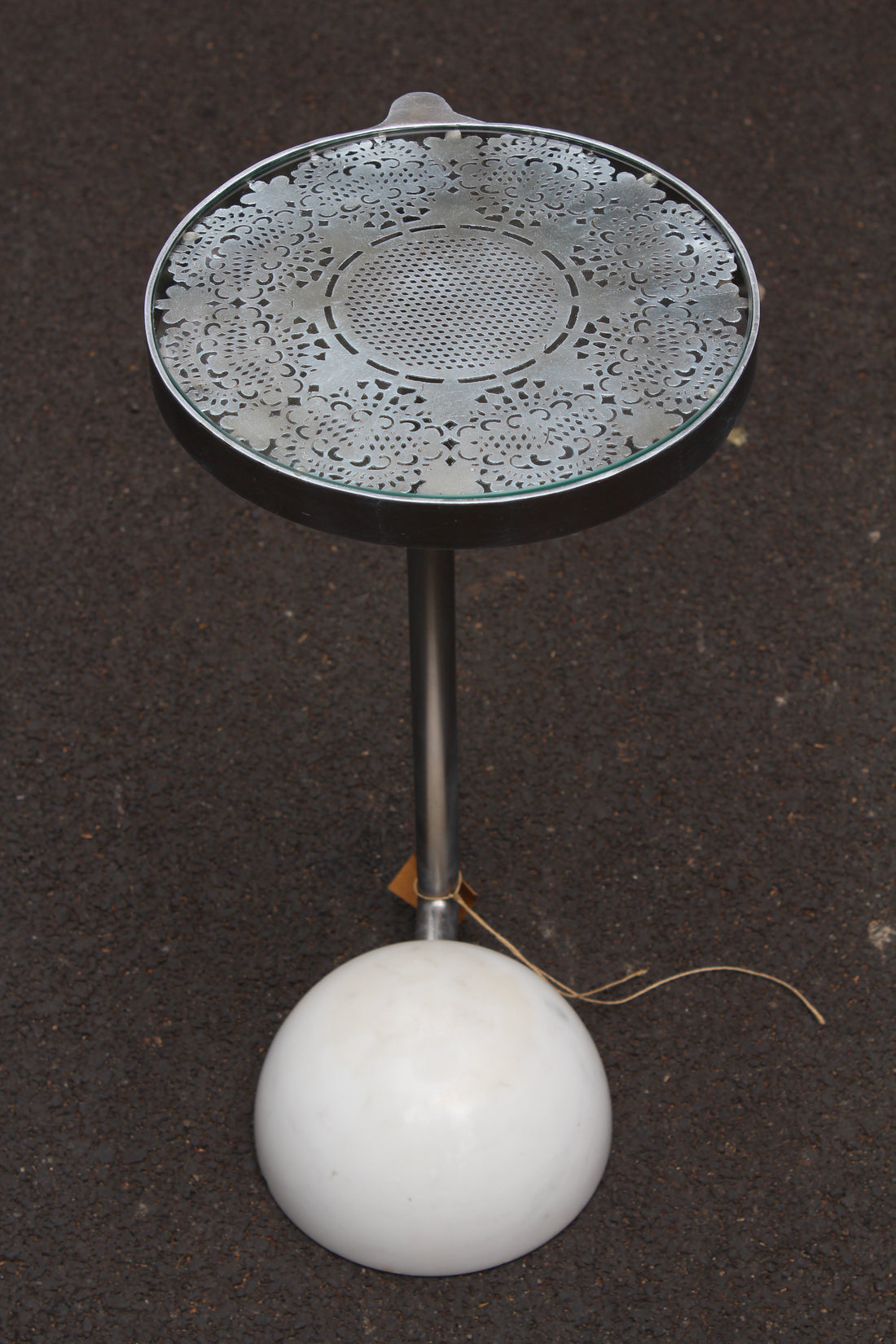 Drinks Table with Marble Base