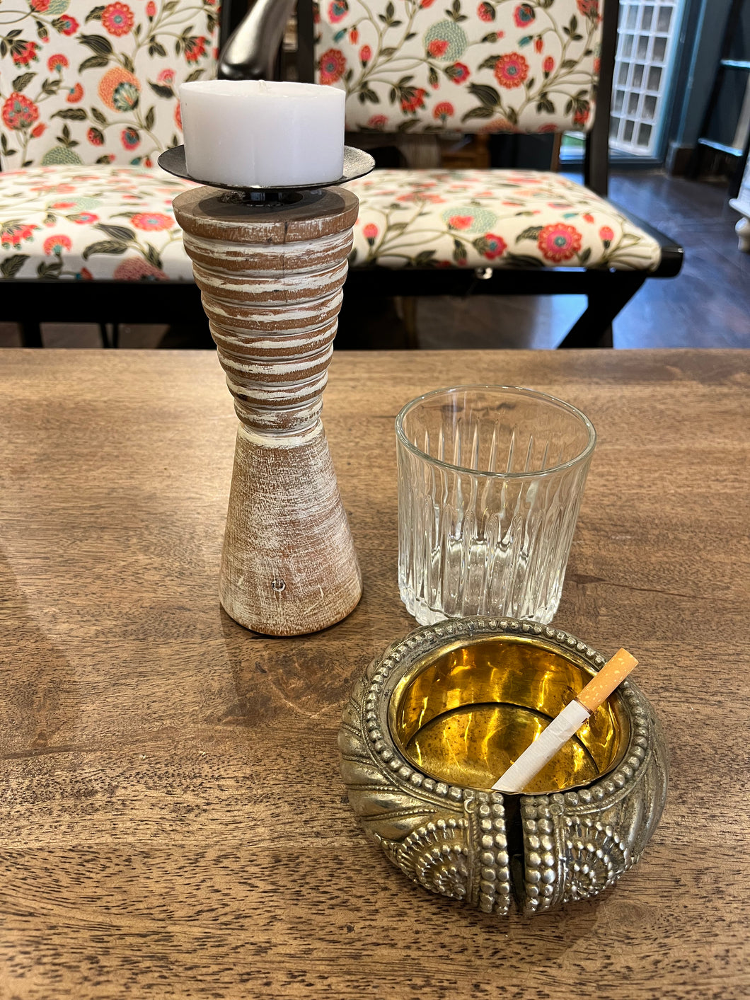 Wooden candle holder