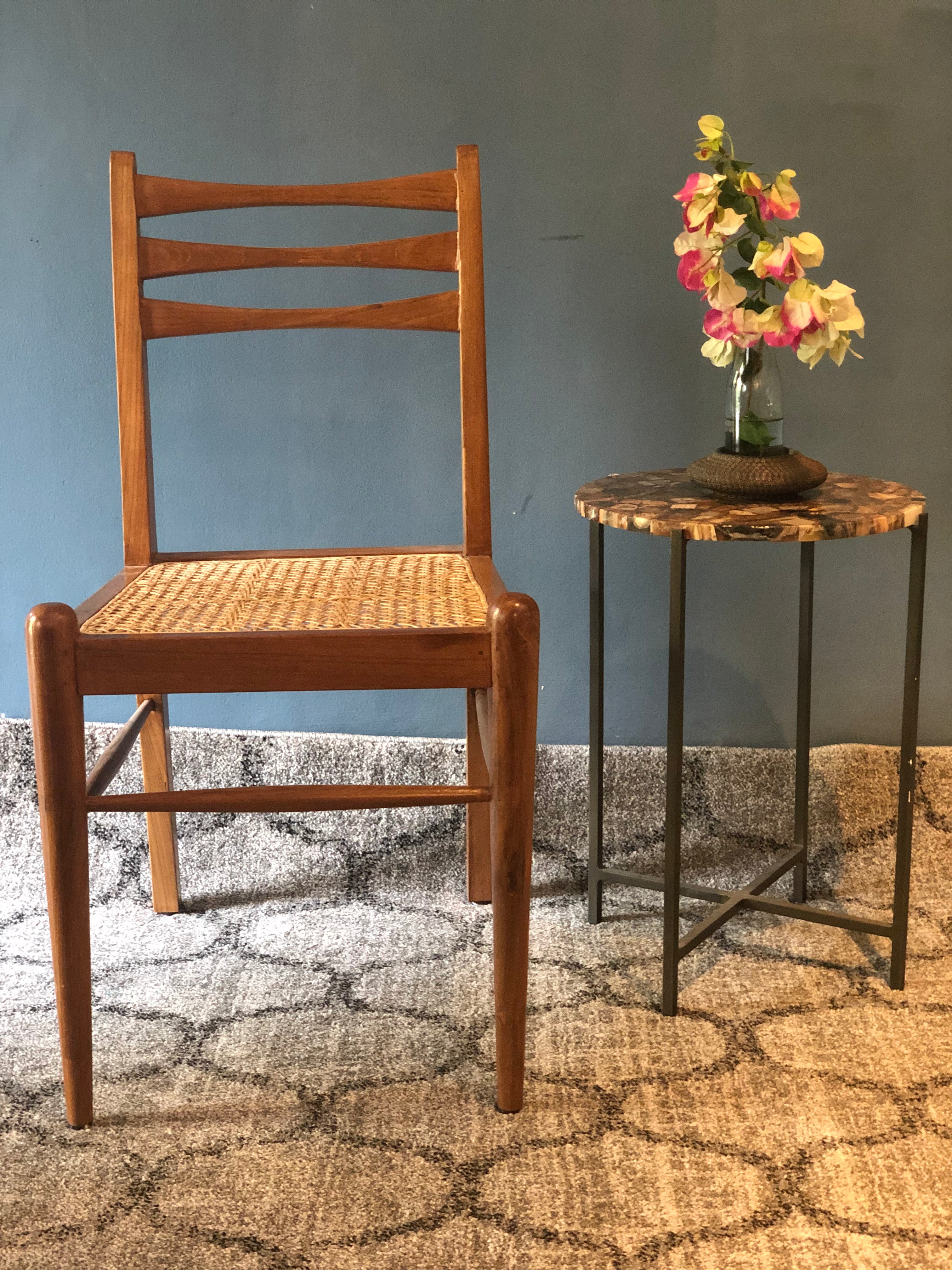 Vintage Style Cane Chair in Teak