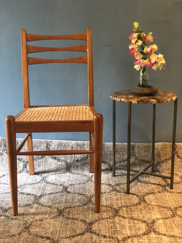 Vintage Style Cane Chair in Teak