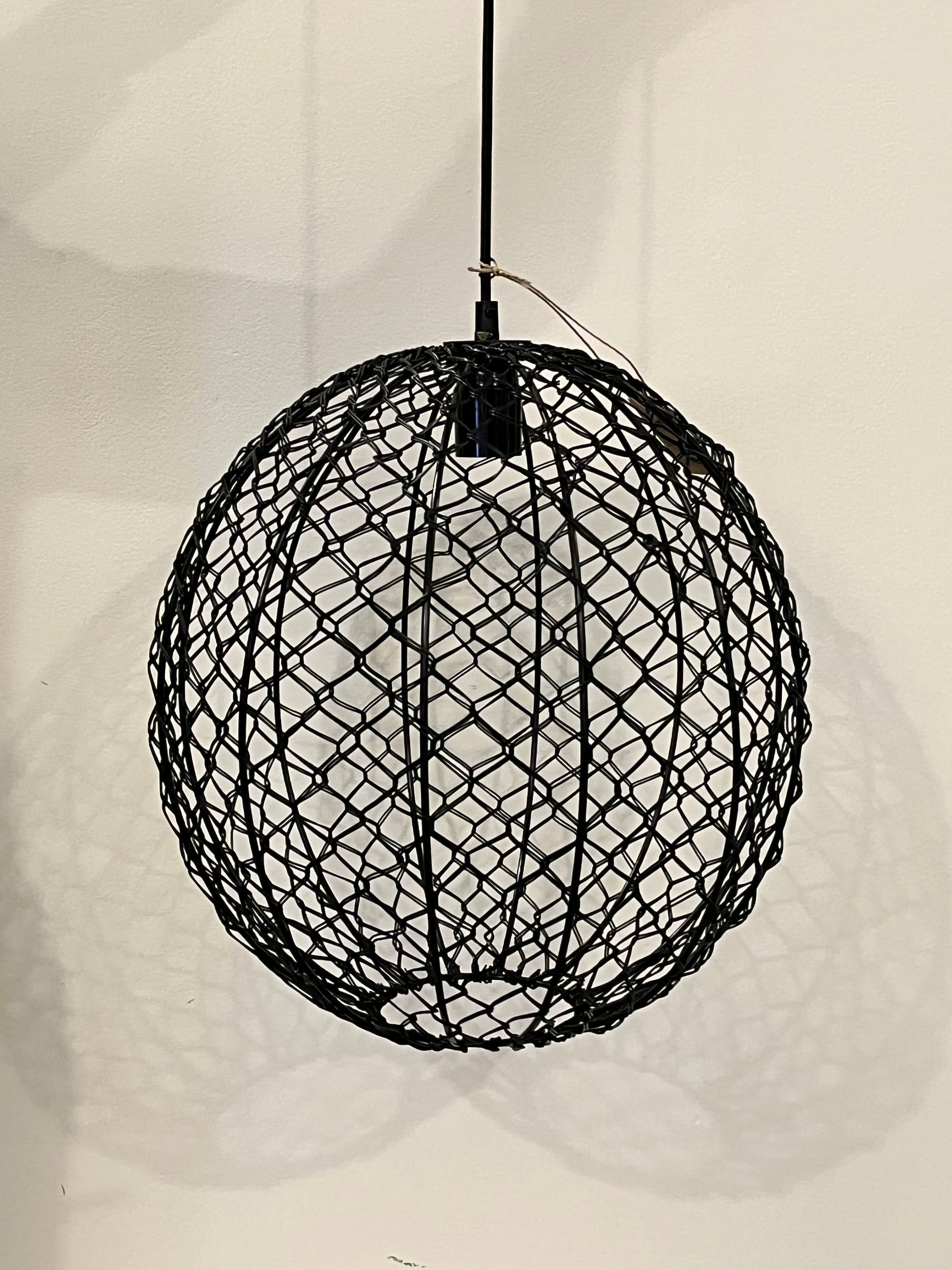 Black Round Hanging Light