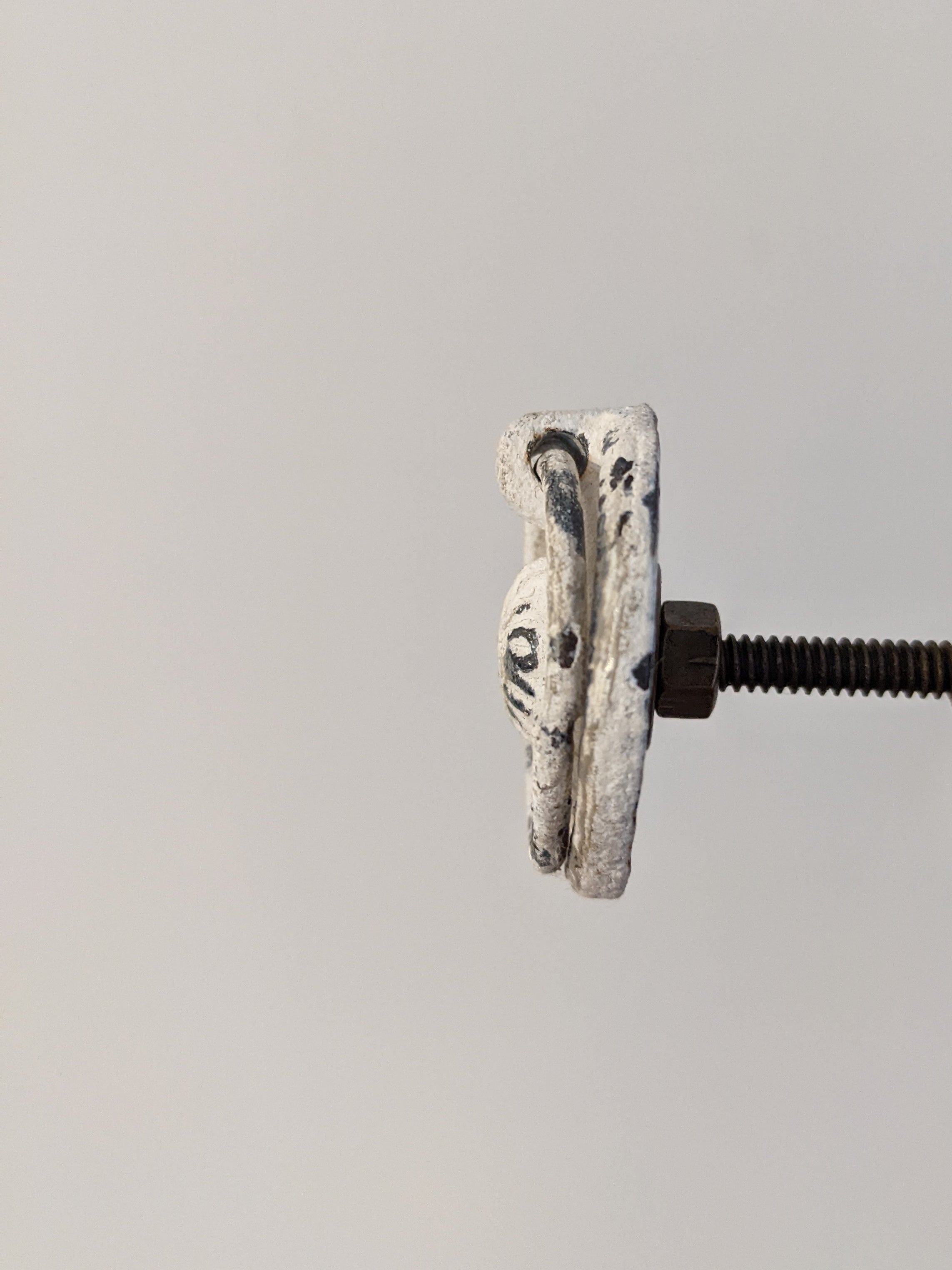 Vintage Style White Distressed Knob