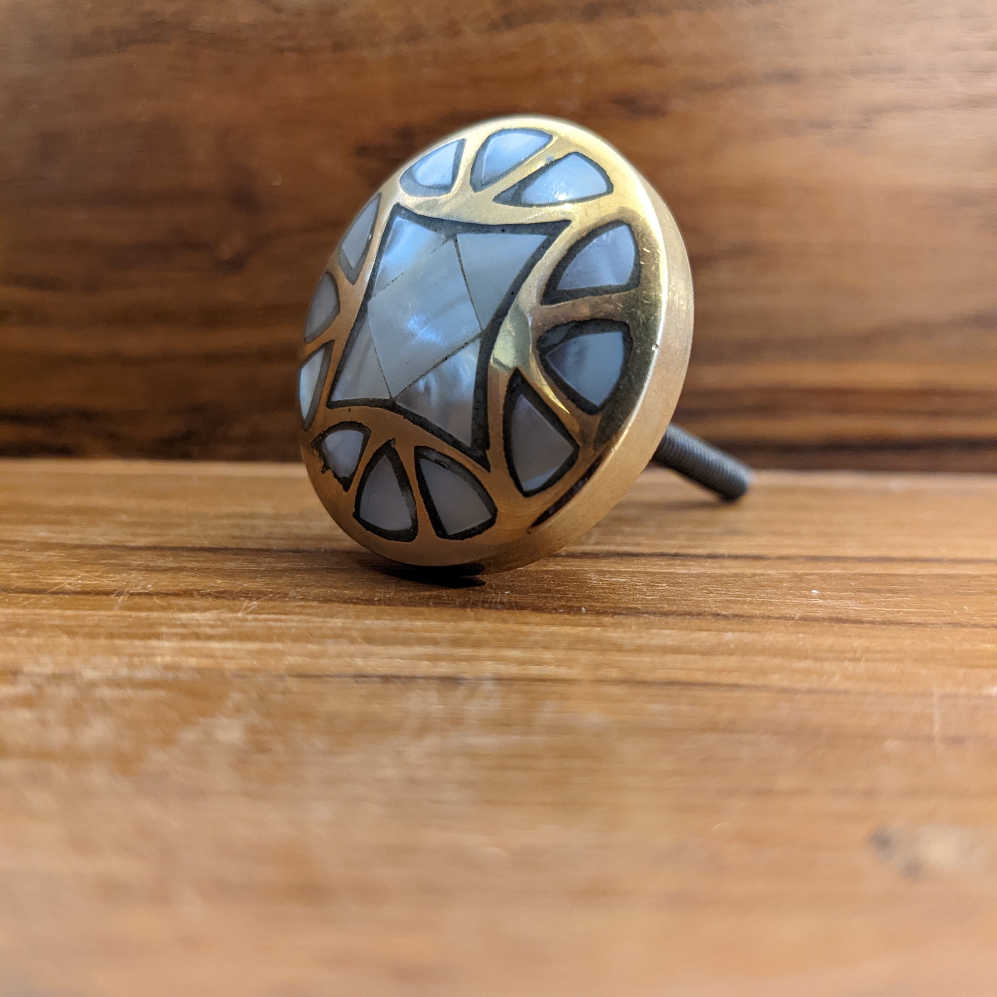 Brass and Mother of Pearl Door & Drawer Knobs