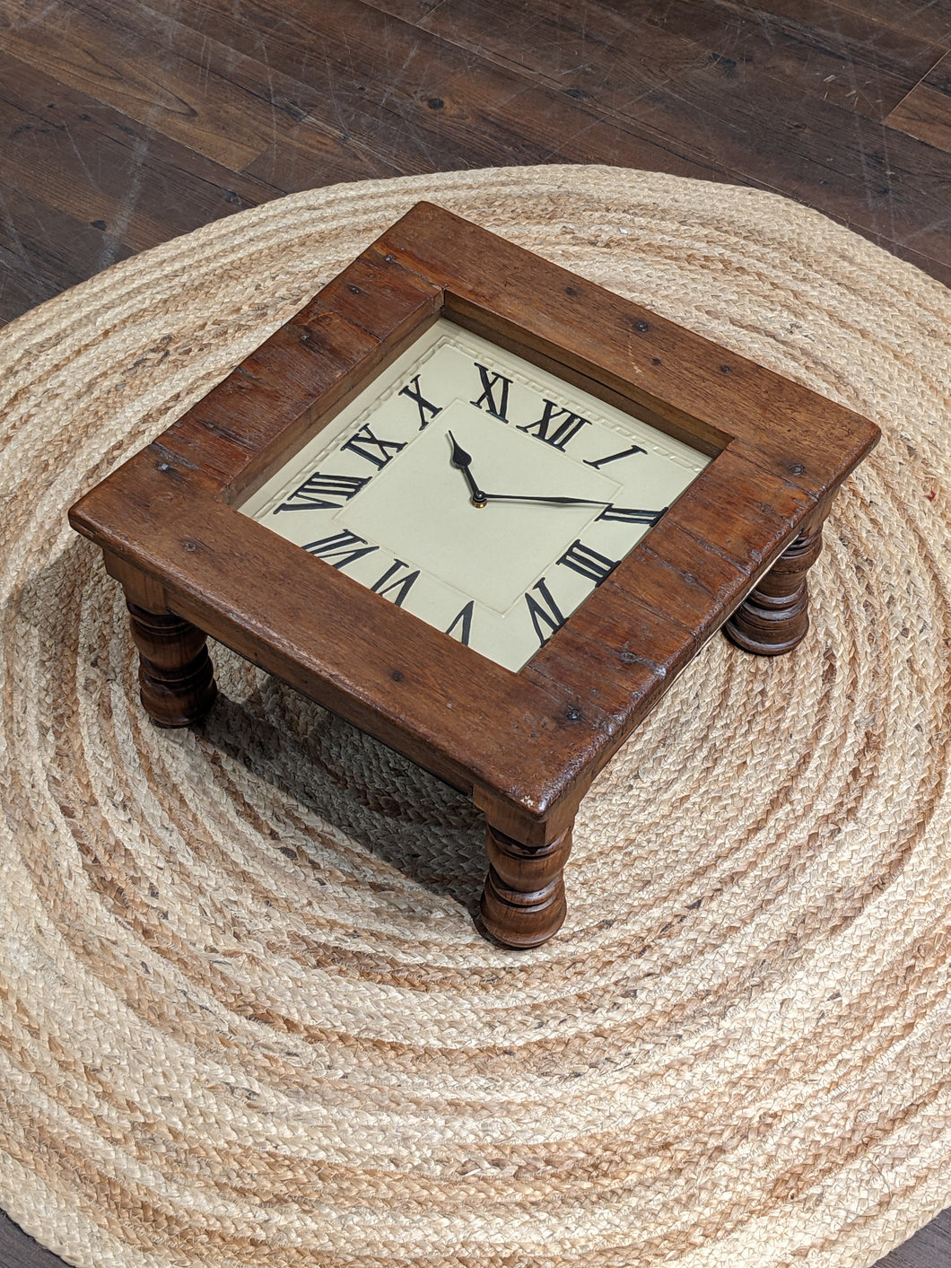 Wooden Stool Clock