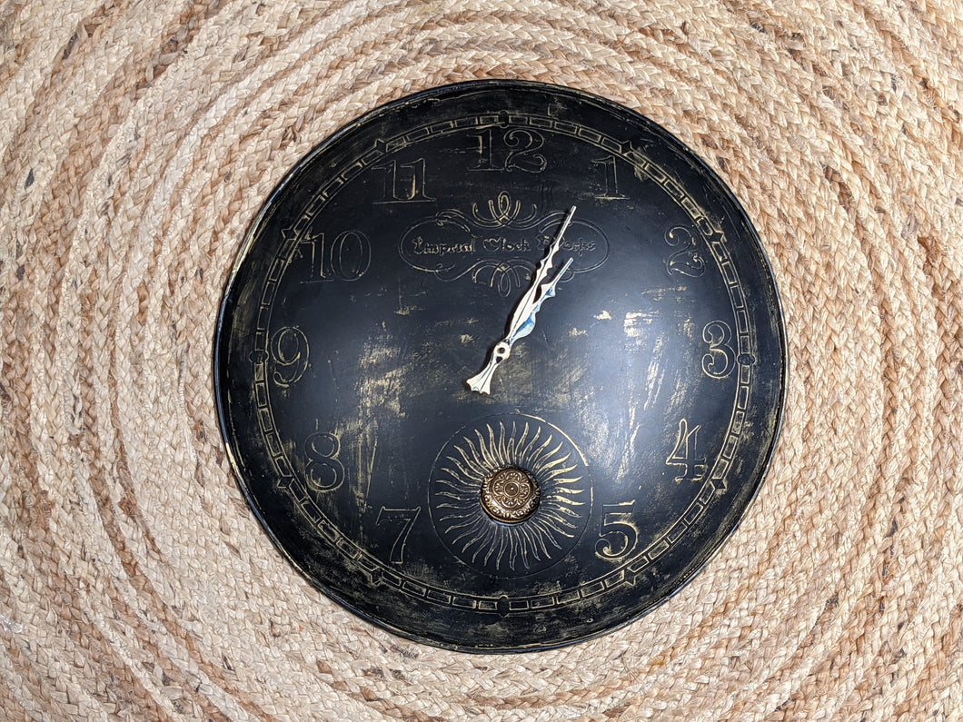 Round Clock with Pendulum
