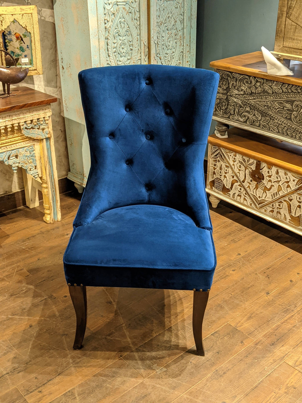 Upholstered wing chair