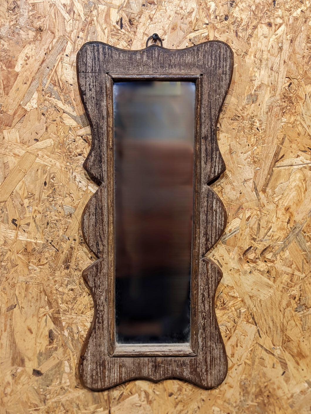 Antique Distressed Wooden Mirror