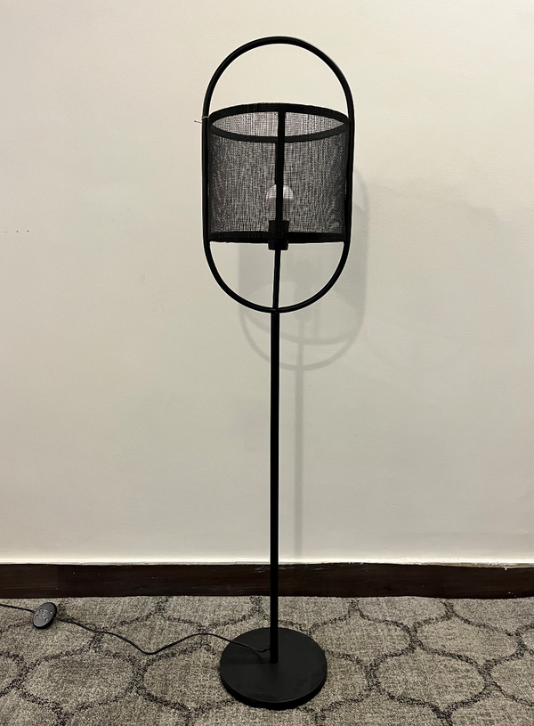 Black Mesh Floor Lamp