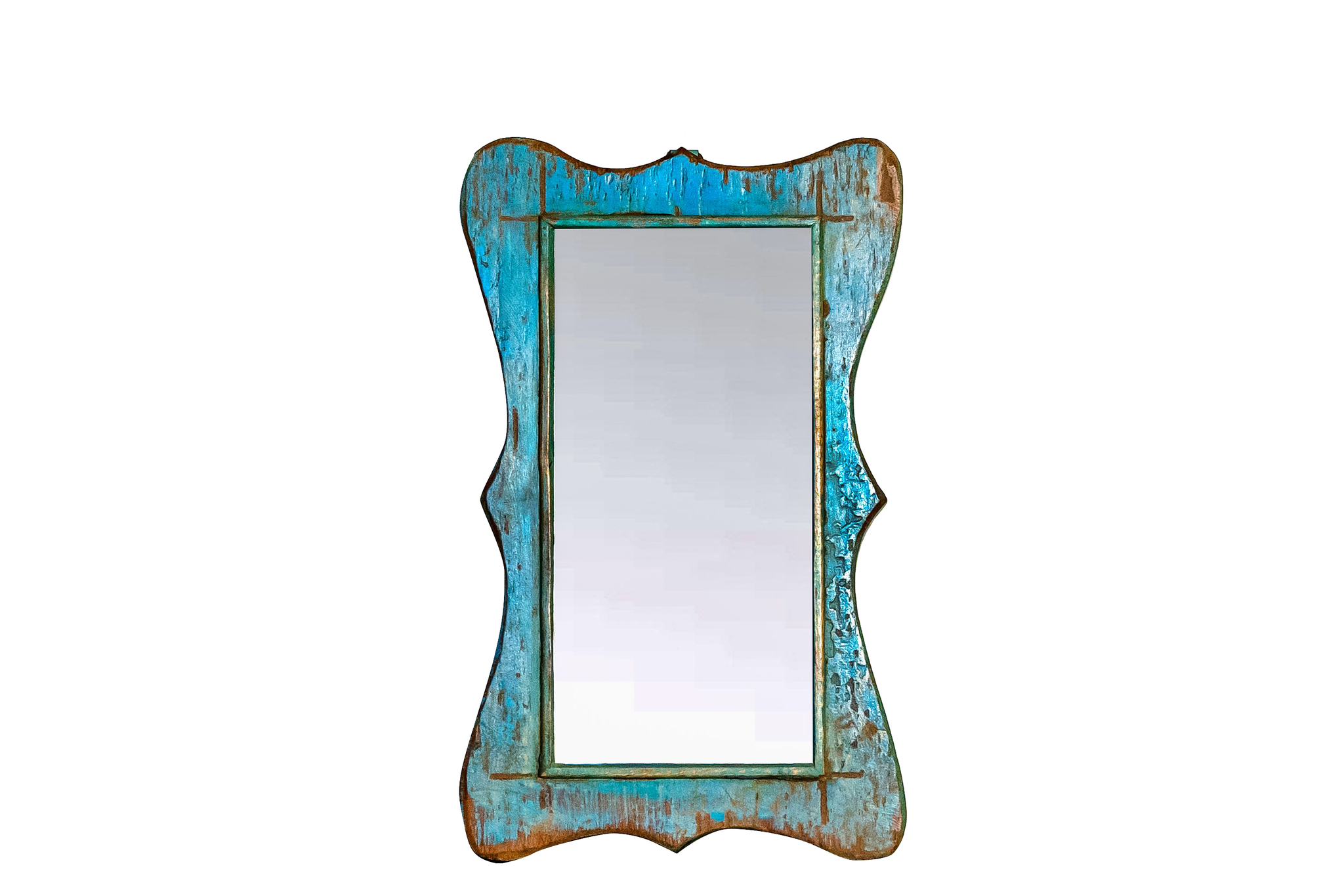 Antique Teak Wood Mirror - Small